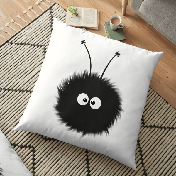 White Cute Dazzled Bug Floor Pillow