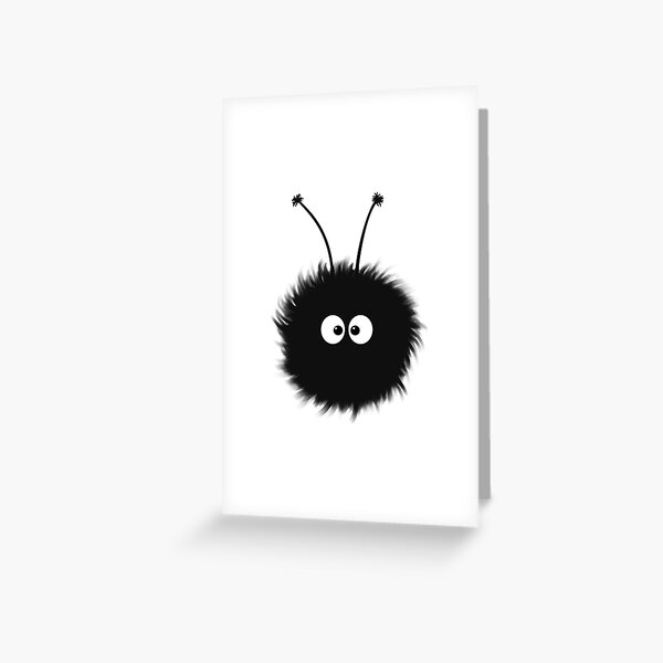 White Cute Dazzled Bug Greeting Card