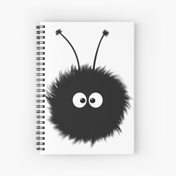 White Cute Dazzled Bug Spiral Notebook