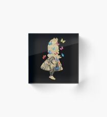 Alice In Wonderland - Vintage Wonderland Book Acrylic Block