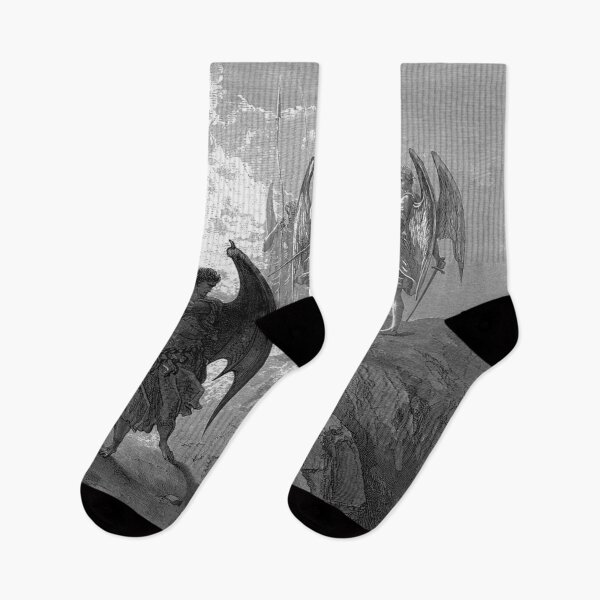 Item preview,  Paradise Lost Satan is cast out the hill of Heaven and is cast in Hell's canyons - Gustave Dore designed and sold by Vintage Designs +.
