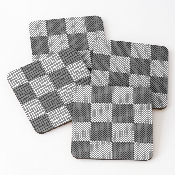 Item preview, Gray Black and White Modern Polka Dot Checkerboard Pattern Tri-color designed and sold by All-Black-White.