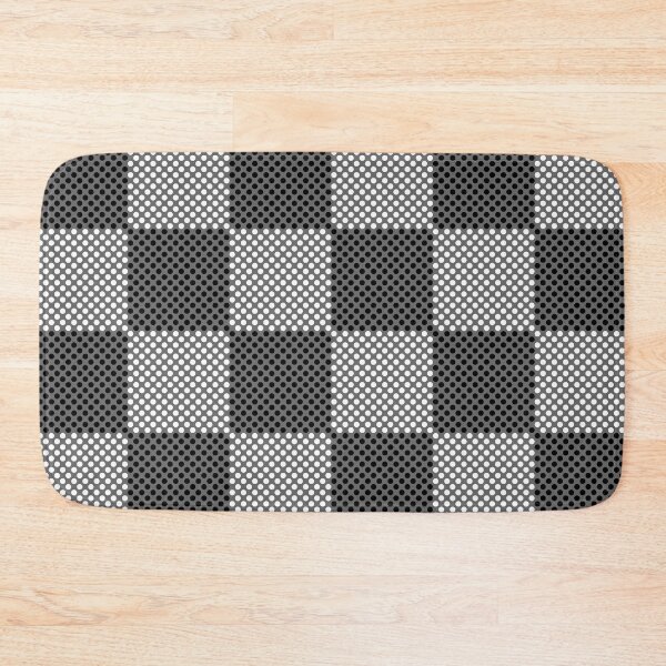 Item preview, Gray Black and White Modern Polka Dot Checkerboard Pattern Tri-color designed and sold by All-Black-White.
