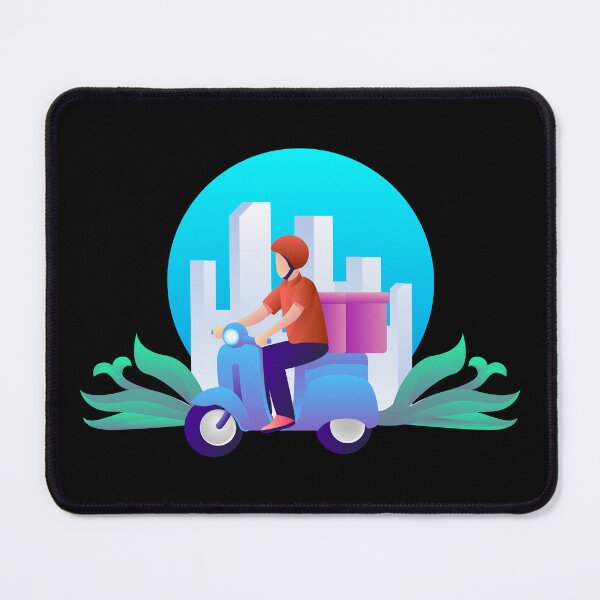 Item preview, Delivery man with motorcycle designed and sold by teedesigndaily.