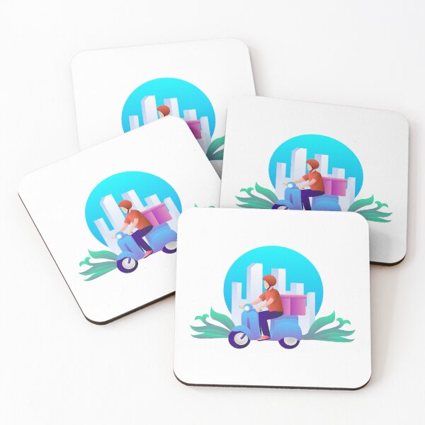 Item preview, Delivery man with motorcycle  designed and sold by teedesigndaily.