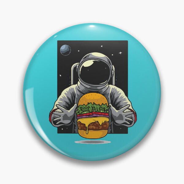 Item preview, Astronaut eating burger designed and sold by Egezinti.