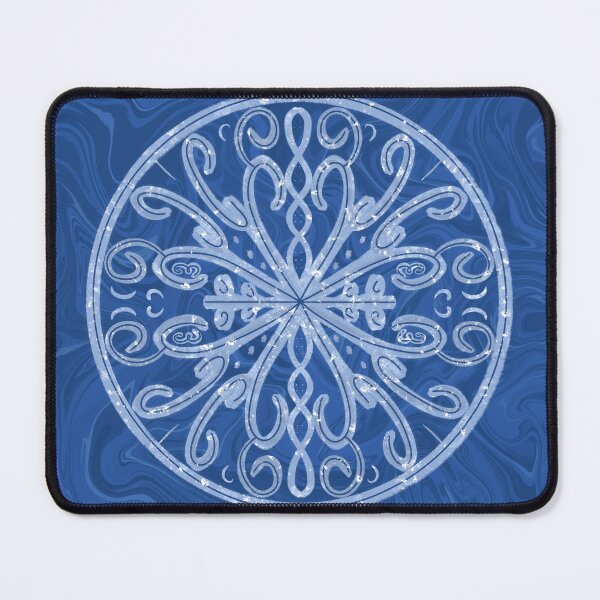 Item preview, Trippy Blue Mandala Print designed and sold by quirkycounselor.