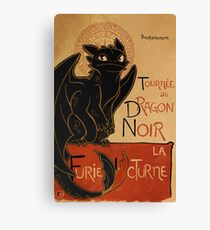 Le Dragon Noir Canvas Print