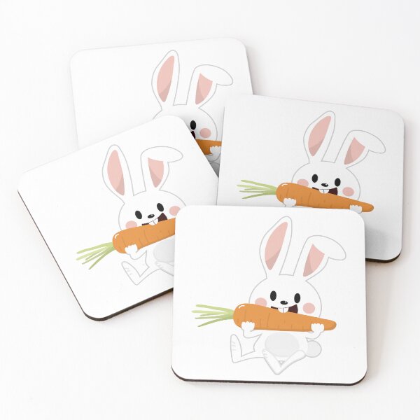 Item preview, Cute Bunny With Carrot Cartoon  designed and sold by XbaeX.
