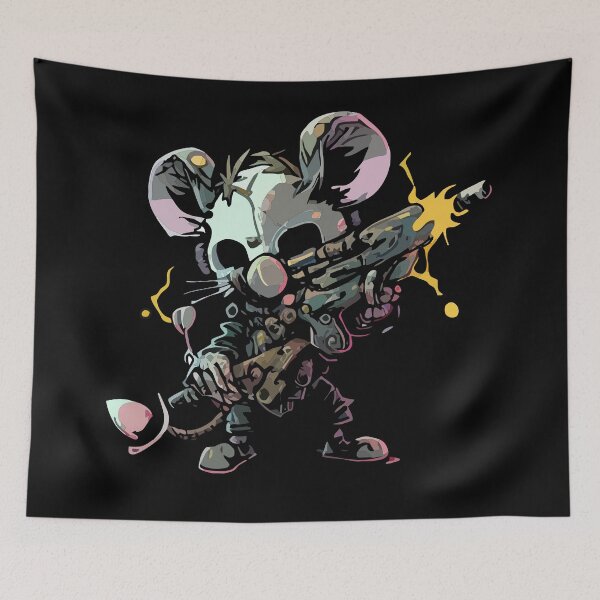 Item preview, Death Mouse with Gun ART #1 designed and sold by Magicmindart.
