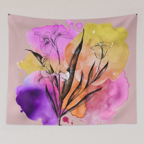 Item preview, Iris flower, Vintage Watercolour designed and sold by ORA_ORA.