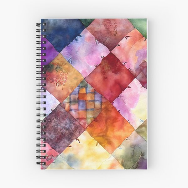 Item preview, Watercolor Patchwork Quilt Design in Bright Uplifting Colors designed and sold by ClairesPatterns.