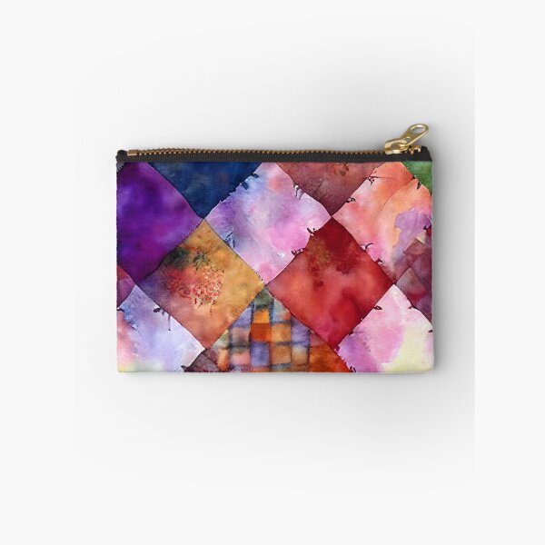 Item preview, Watercolor Patchwork Quilt Design in Bright Uplifting Colors designed and sold by ClairesPatterns.