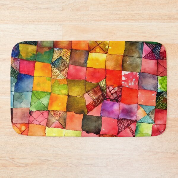 Item preview, Watercolor Patchwork Quilt Design Bright Crazy and Chaotic designed and sold by ClairesPatterns.