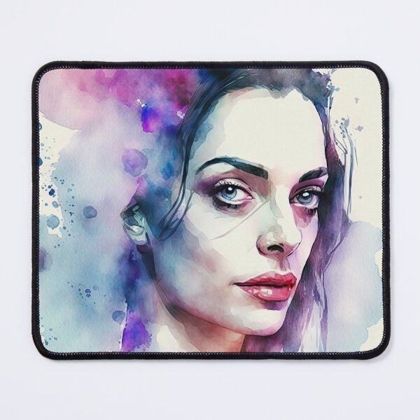 Item preview, Very beautiful and sexy woman portrait in watercolor designed and sold by mrlongfield.