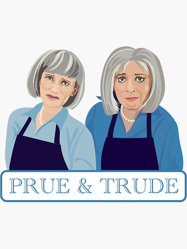 "Prue & Trude TITLE, Kath and Kim " Sticker for Sale by kataleyaArt Redbubble