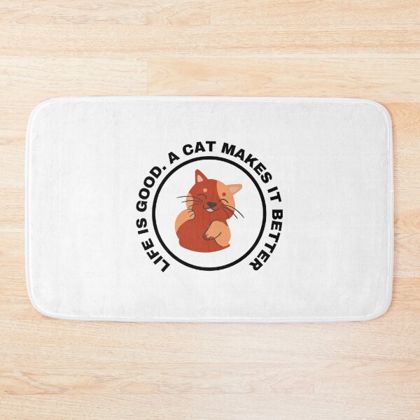 Item preview, Life is Good a Cat Makes it Better designed and sold by GasconyPassion.