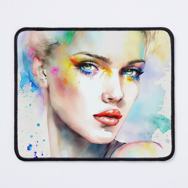 Item preview, Very beautiful and sexy woman portrait in watercolor designed and sold by mrlongfield.
