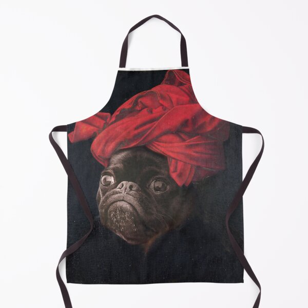 Item preview, Portrait of a Black Pug in a Red Turban designed and sold by Furry And Purry.