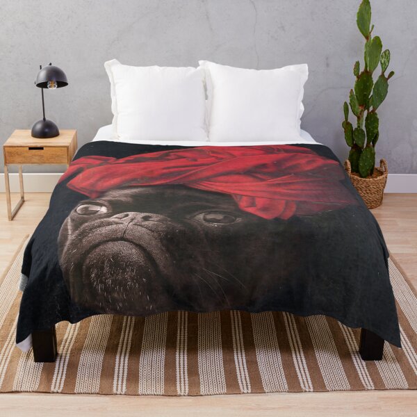 Item preview, Portrait of a Black Pug in a Red Turban designed and sold by Furry And  Purry.
