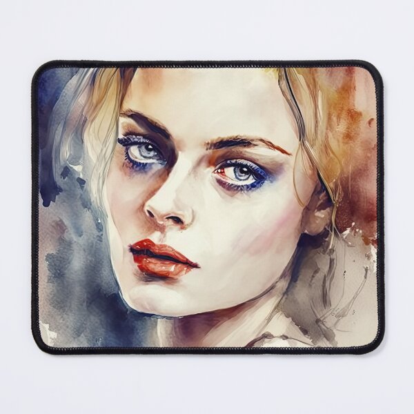 Item preview, Very beautiful and sexy woman portrait in watercolor designed and sold by mrlongfield.