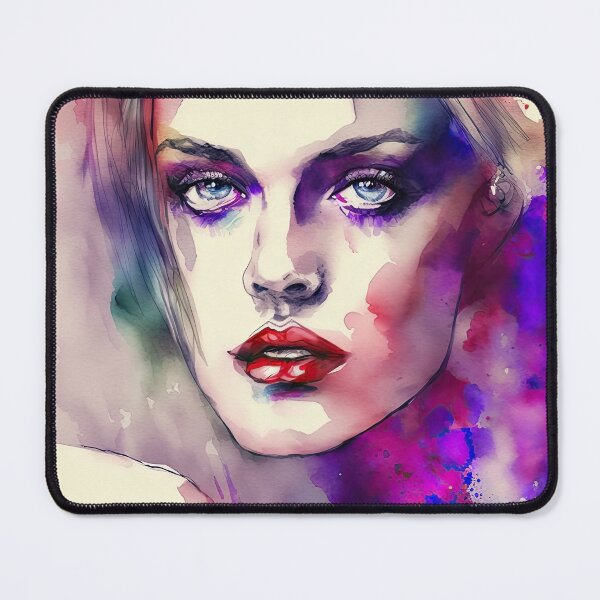 Item preview, Very beautiful and sexy woman portrait in watercolor designed and sold by mrlongfield.