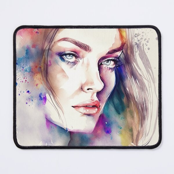 Item preview, Very beautiful and sexy woman portrait in watercolor designed and sold by mrlongfield.