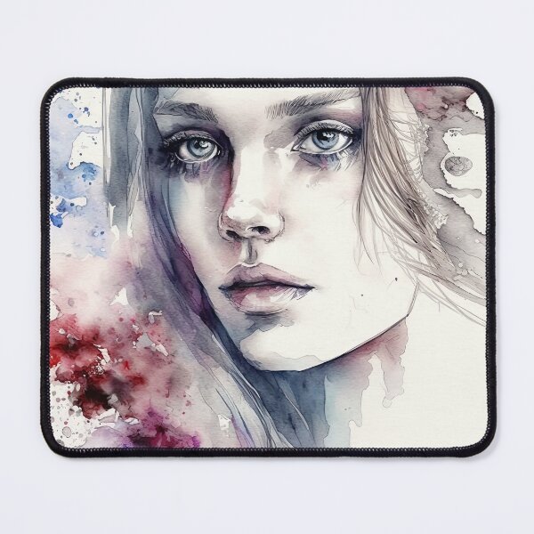 Item preview, Very beautiful and sexy woman portrait in watercolor designed and sold by mrlongfield.