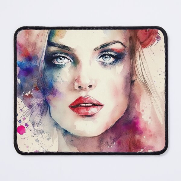 Item preview, Very beautiful and sexy woman portrait in watercolor designed and sold by mrlongfield.