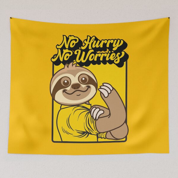 Item preview, No Hurry No Worries Sloth designed and sold by plushism.