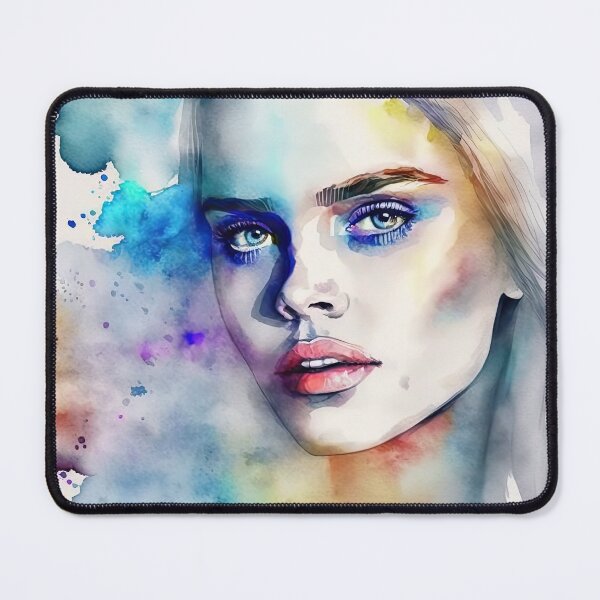 Item preview, Very beautiful and sexy woman portrait in watercolor designed and sold by mrlongfield.