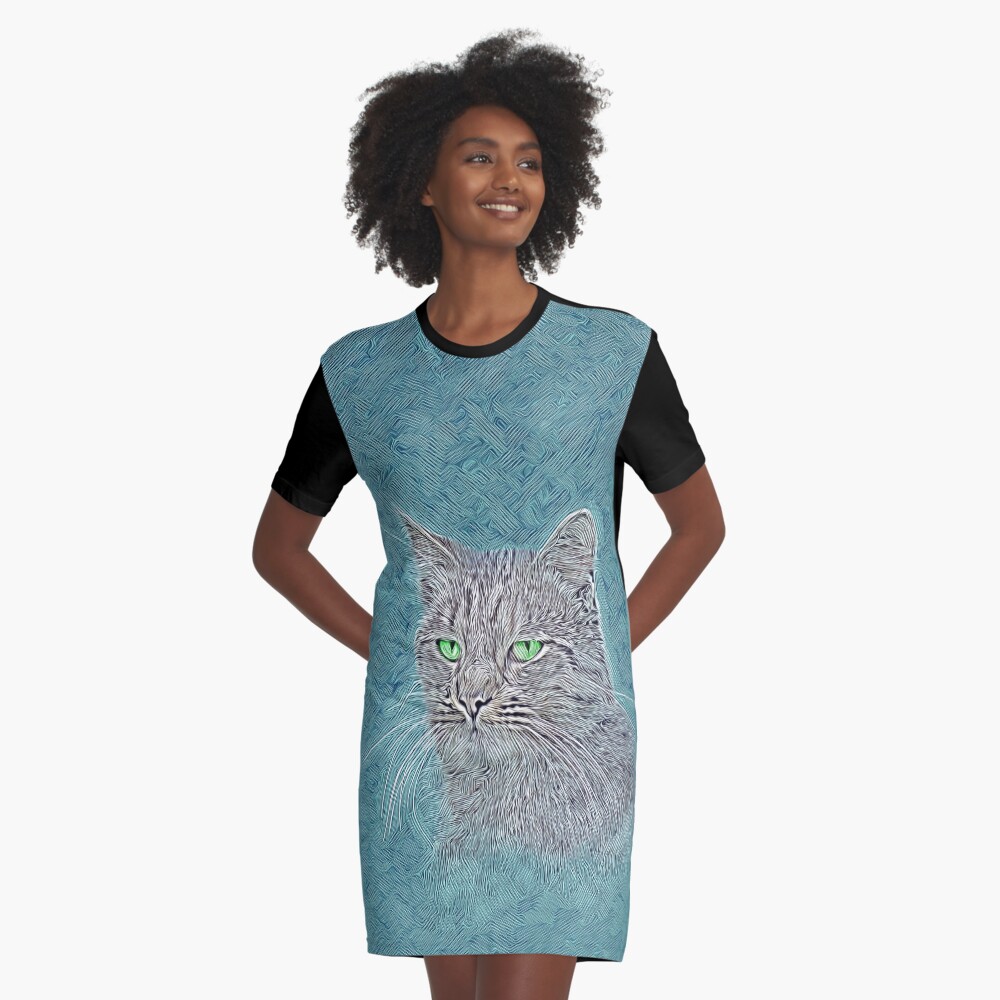 Felis silvestris catus Graphic T-Shirt Dress