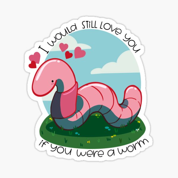 Worm love Sticker