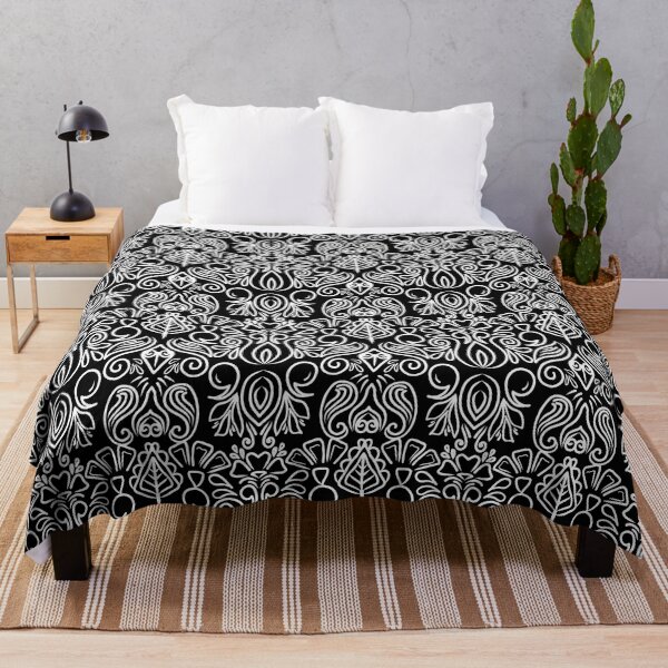Item preview, B&W Floral Pattern designed and sold by patternologyy.