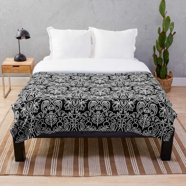 Item preview, B&W Floral Pattern designed and sold by patternologyy.
