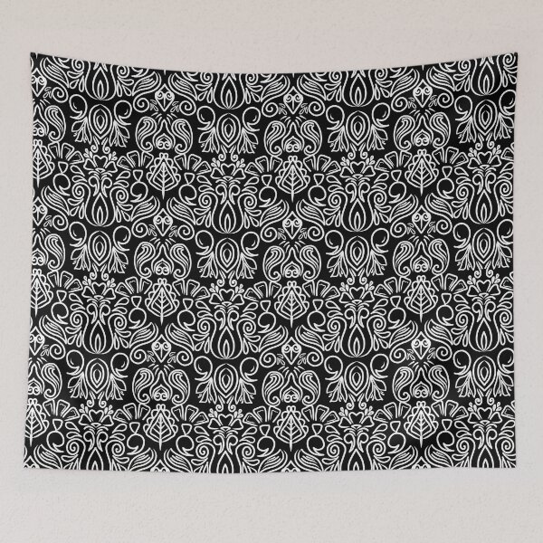 Item preview, B&W Floral Pattern designed and sold by patternologyy.