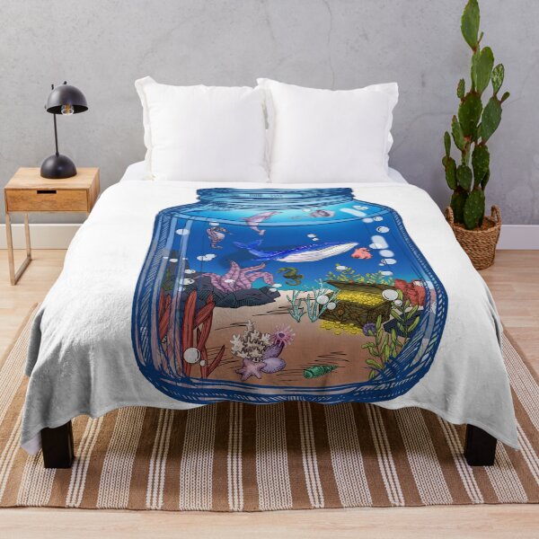 Item preview, Watercolor World Sea Life In Jar designed and sold by virillanissa.