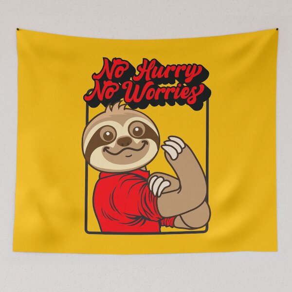 Item preview, No Hurry No Worries Sloth designed and sold by plushism.