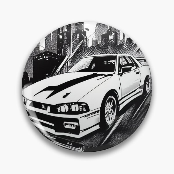 Item preview, Nissan skyline r34 artwork black and white designed and sold by Nakumis-shop.