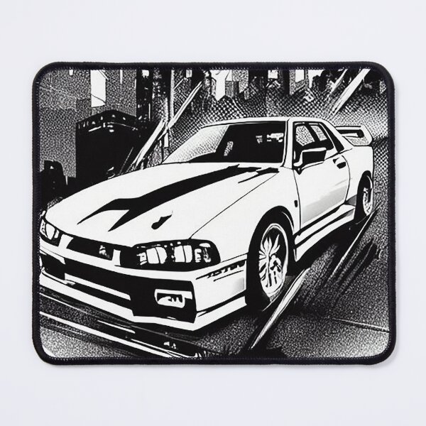Item preview, Nissan skyline r34 artwork black and white designed and sold by Nakumis-shop.