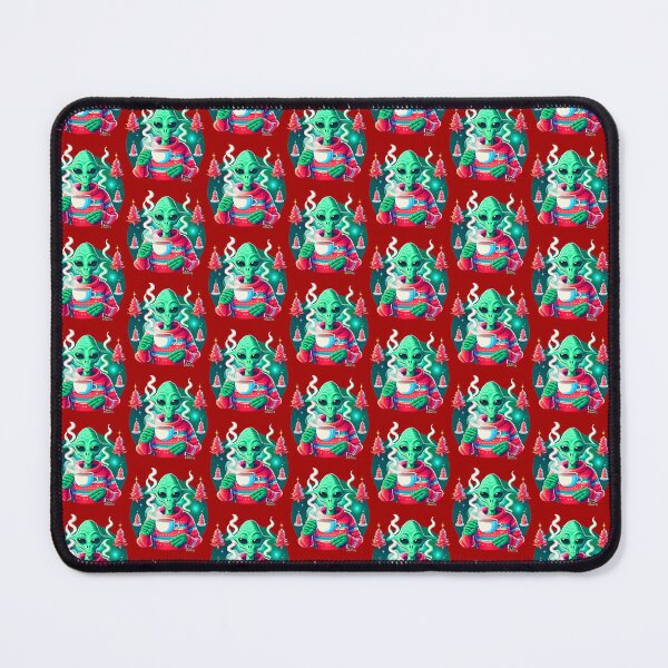 Item preview, Christmas Funny Alien Drinking Coffee Wearing Sweater designed and sold by extraordinar-ia.
