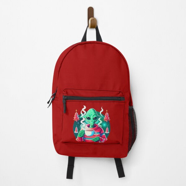 Item preview, Christmas Funny Alien Drinking Coffee Wearing Sweater designed and sold by extraordinar-ia.