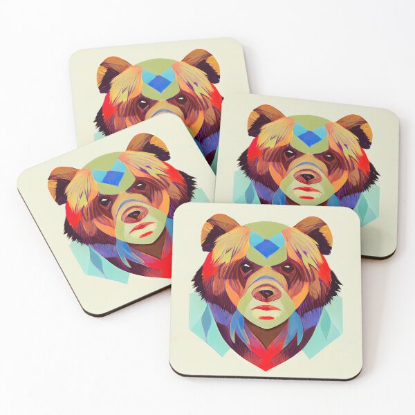 Item preview, Bear man portrait illustration designed and sold by FlatLandPrints.