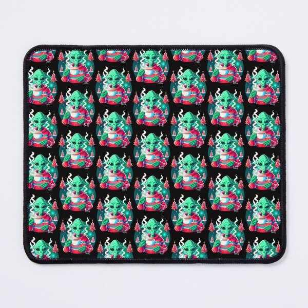 Item preview, Christmas Funny Alien Drinking Coffee Wearing Sweater designed and sold by extraordinar-ia.