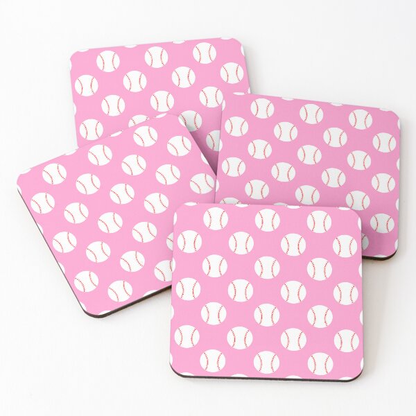 Item preview, Baseball with Pink Background Pattern designed and sold by beccaveedesigns.