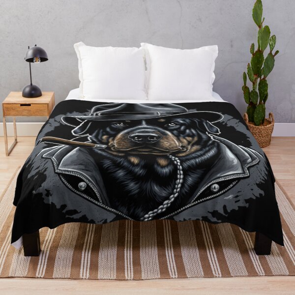 Item preview, Smoking Rottweiler The Boss Dog Artwork designed and sold by TheCreativeFab.