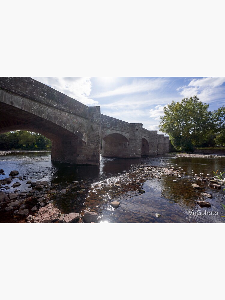 "Crickhowell Bridge, Brecon Beacons, River Usk, Wales" Sticker for Sale