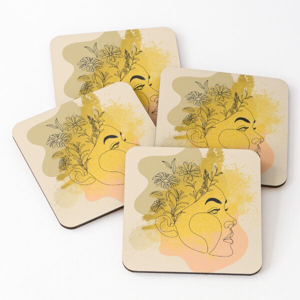Item preview, Female face line, Plant head women art designed and sold by ORA_ORA.