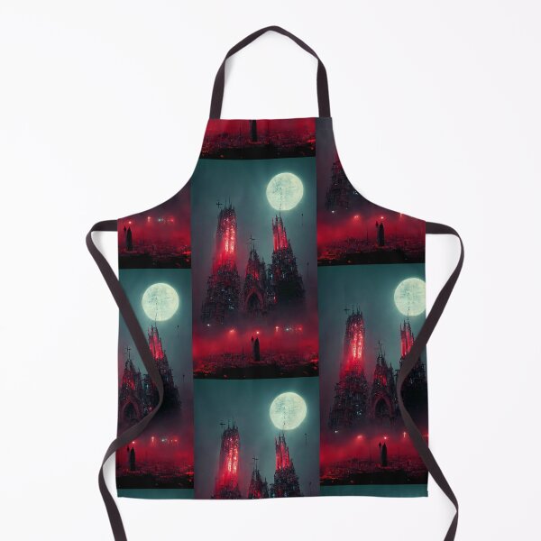 Item preview, Gothic cathedral red neon, white moon, night designed and sold by breaker160.