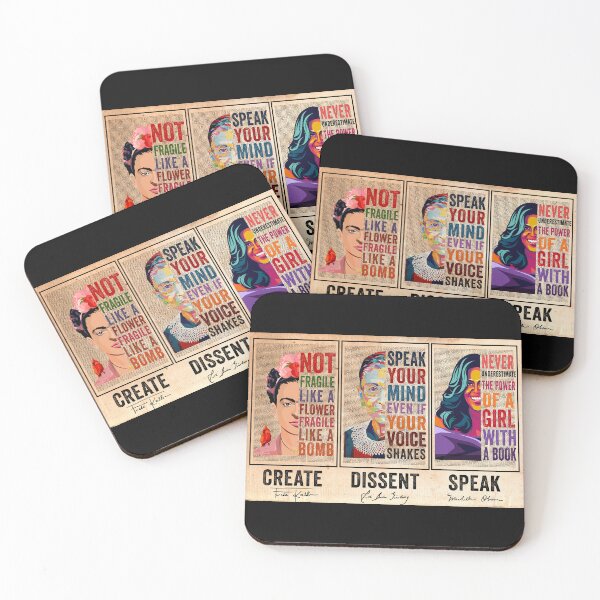 Item preview, Create Frida Kahlo Dissent Ruth Bader Ginsburg Speak Michelle Obama Feminists designed and sold by Jackchapman97.
